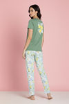 Zivame Citrus Summer Buttersoft Knit Poly Pyjama Set - Pale Blue — thumbnail 3